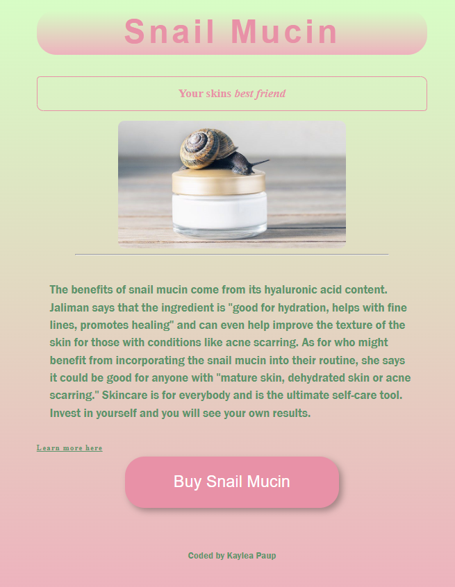 Snail Mucin image